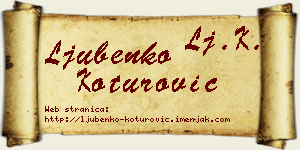 Ljubenko Koturović vizit kartica